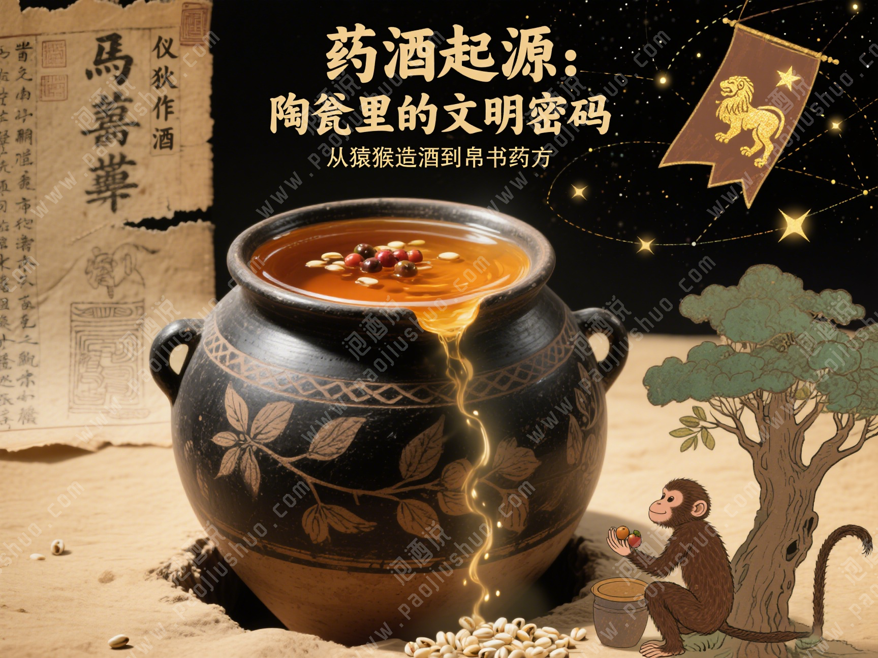 药酒起源：陶瓮里的文明密码与造酒传说-泡酒说