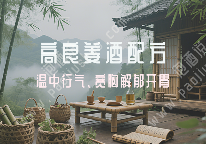 高良姜酒配方：九味药材温中行气 宽胸解郁开胃药酒 - 泡酒说